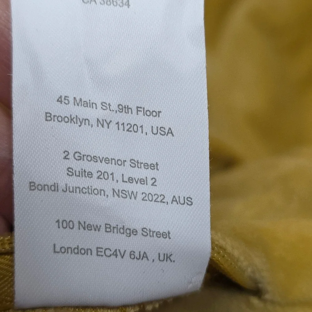West Elm Mustard Yellow‎ Cotton Velvet Studded 20x20 Square Pillow Cover
